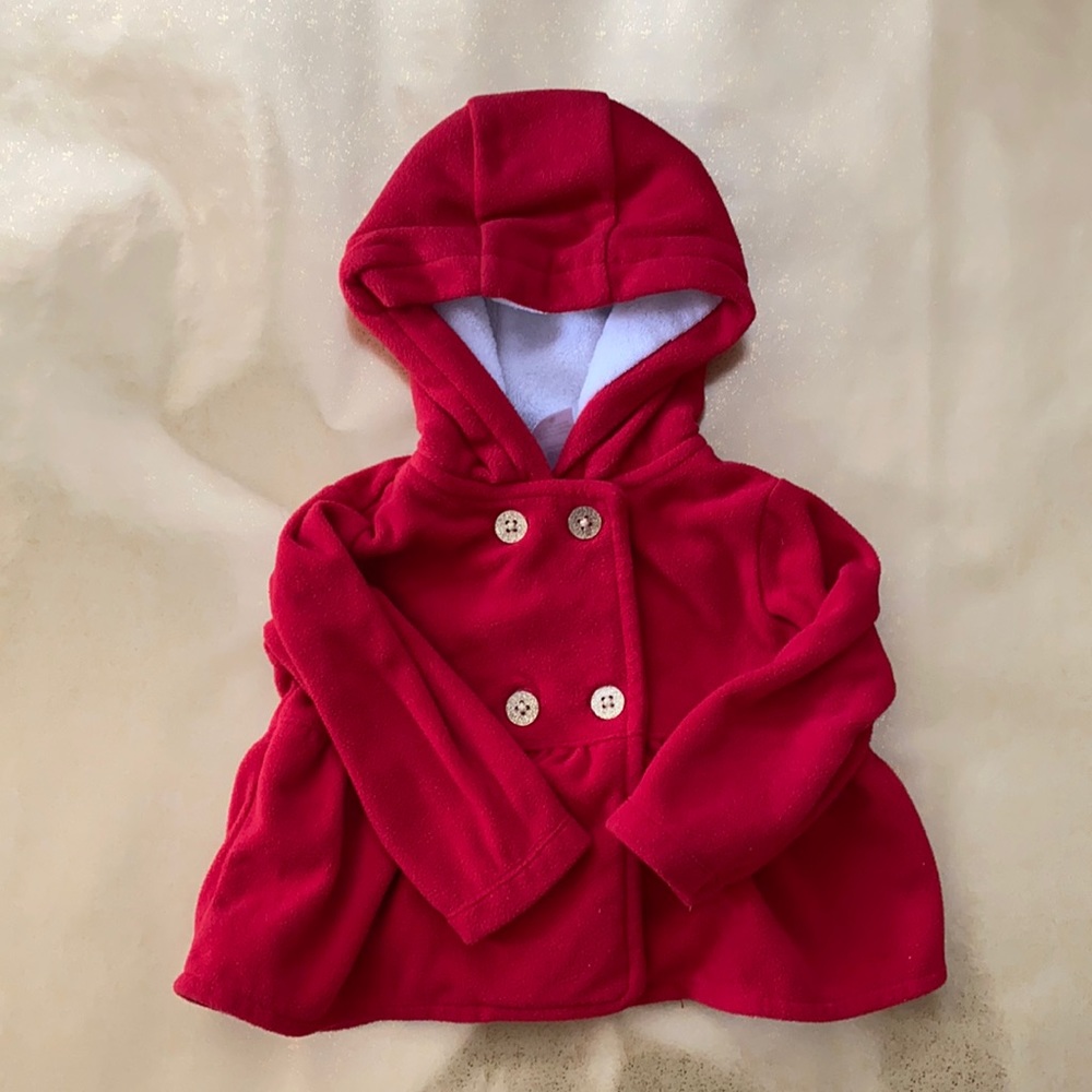 Ruby red Carter’s six month girl fleece coat